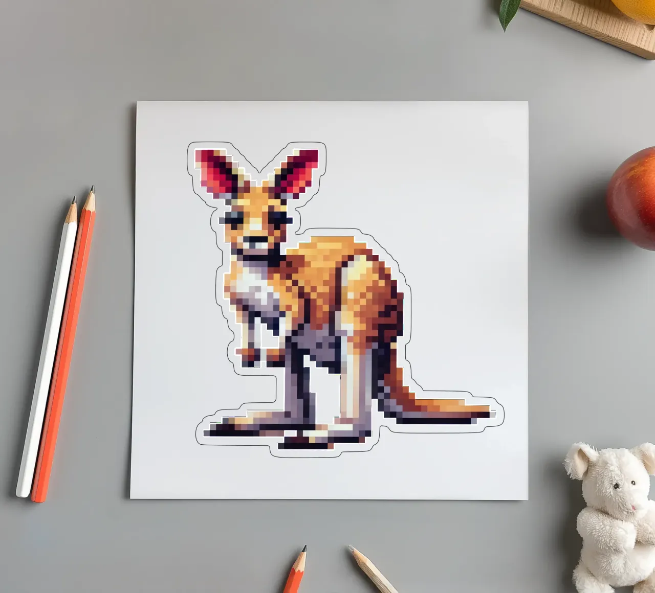 Kangaroo - Pixelart sticker sheet by pixelart