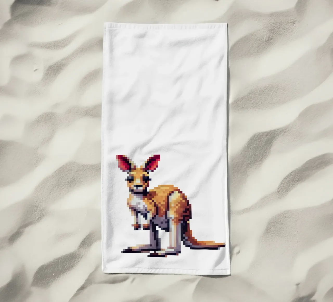 Känguru - Pixelart Strandtuch von pixelart