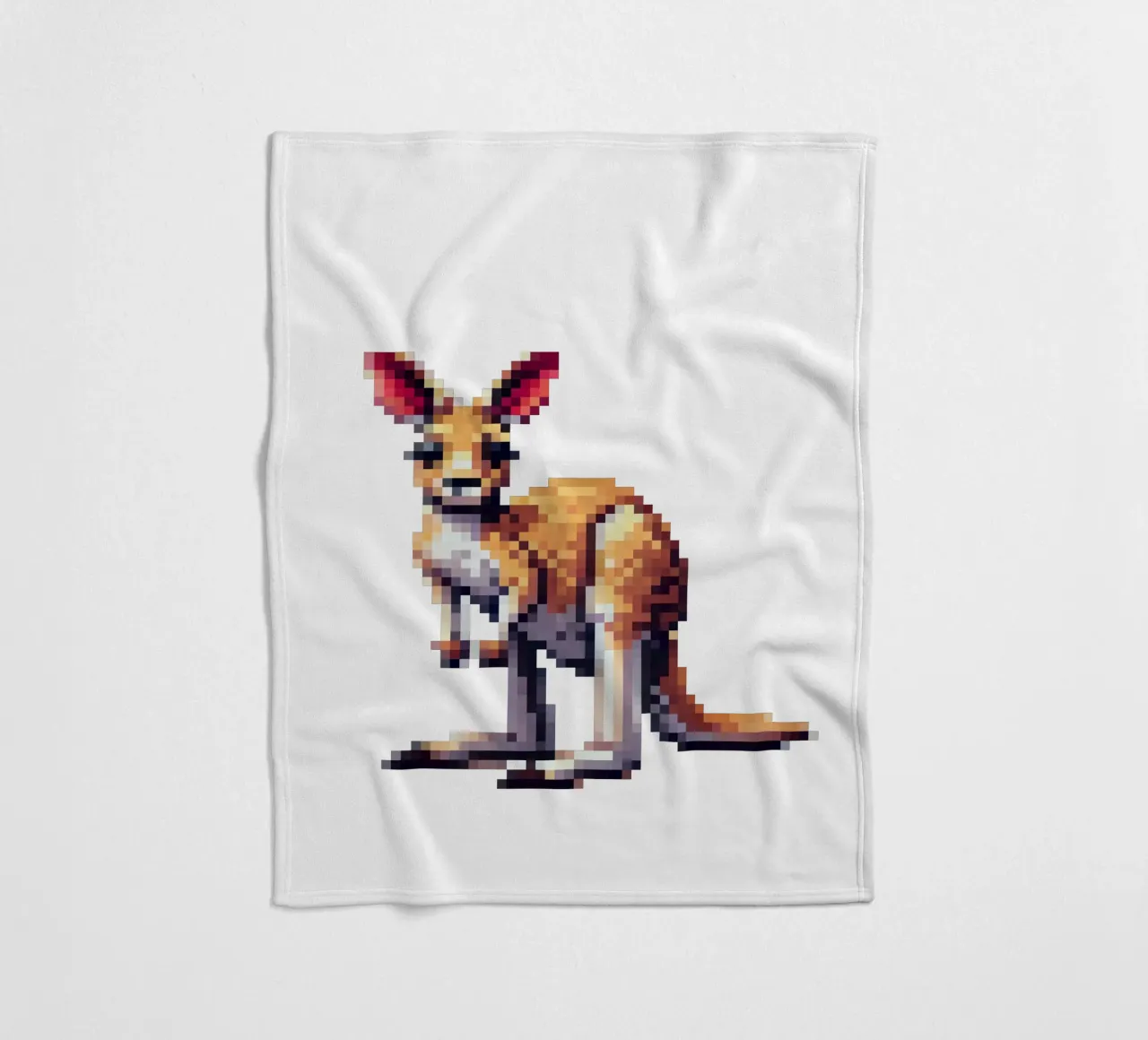 Canguro - Pixelart coperta in pile da pixelart