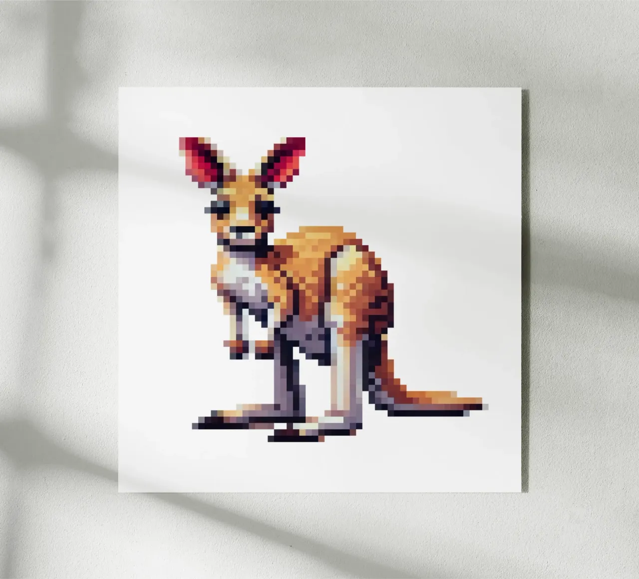 Canguro - Pixelart plexiglass da pixelart