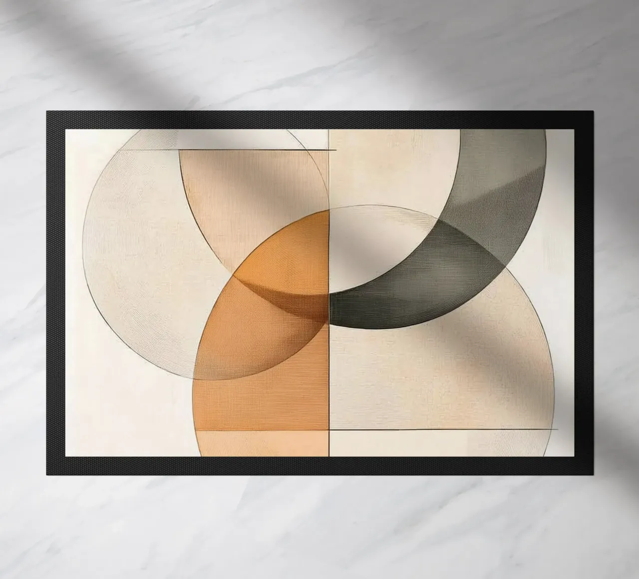 Abstract circles doormat by Imagine