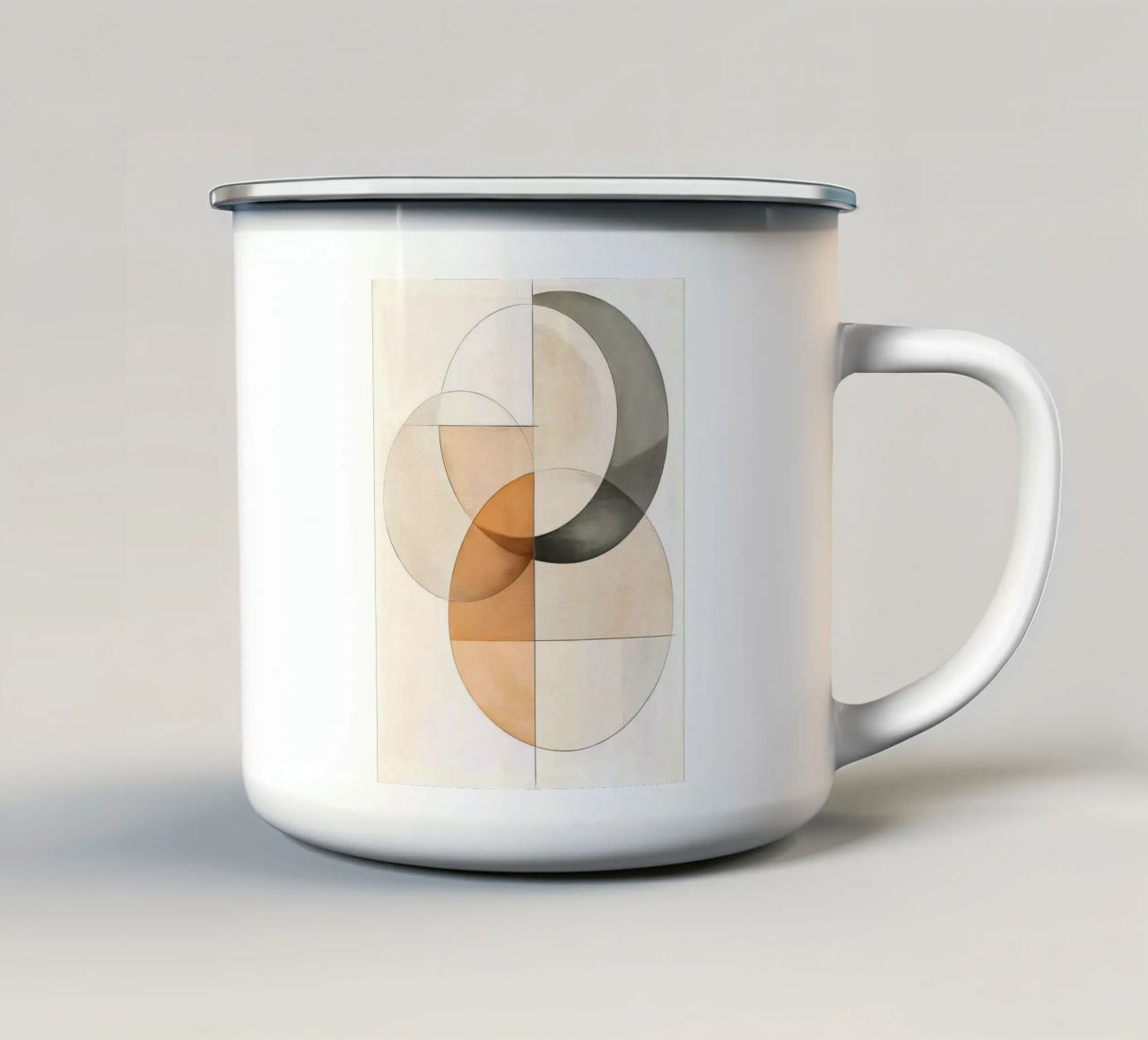 Cerchi astratti tazza in smalto da Imagine