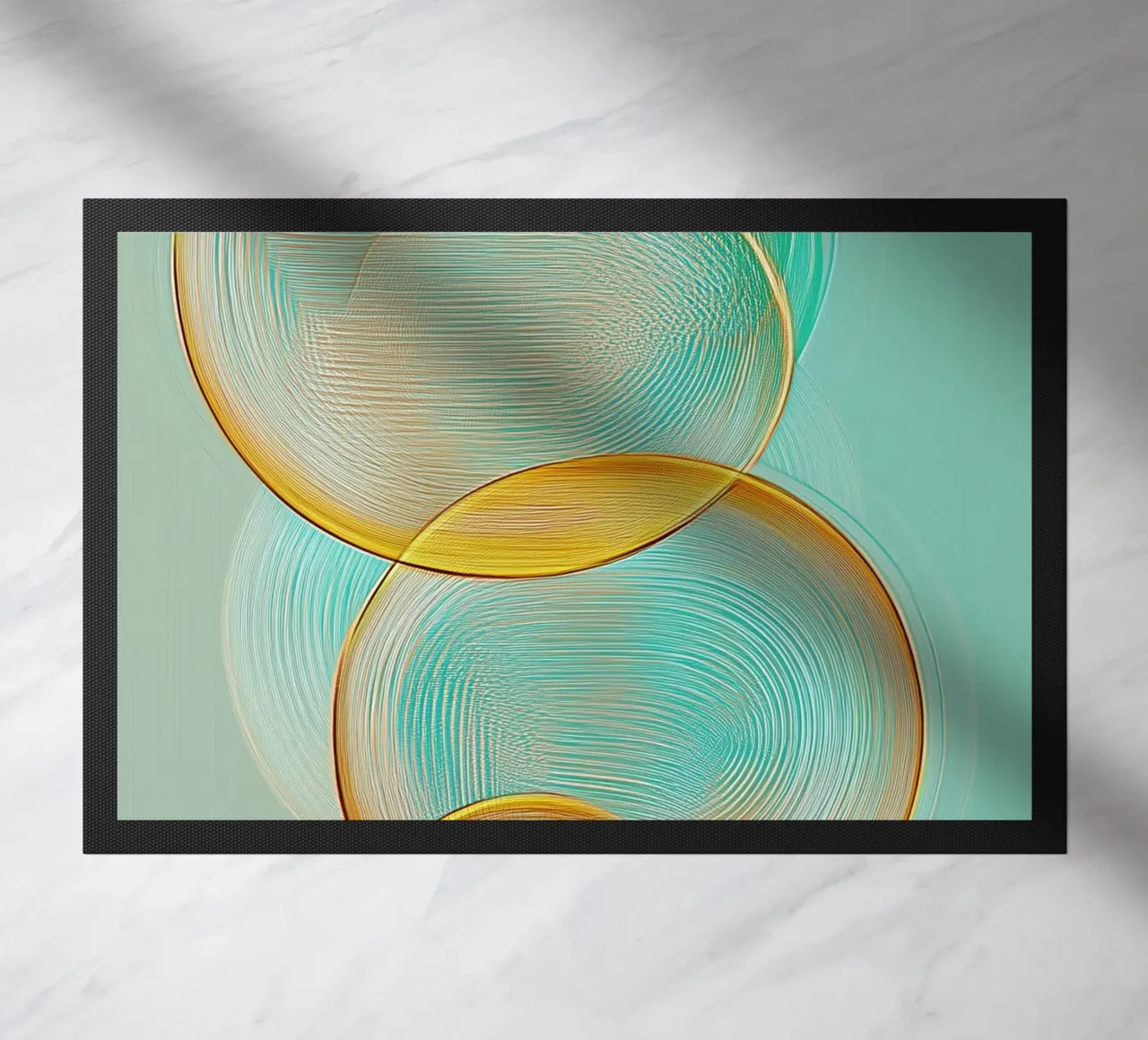 Abstract circles doormat by Imagine