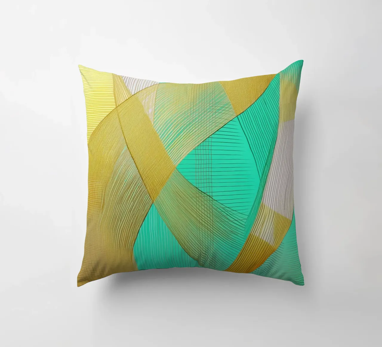Abstract with gold decorative cushion by Imagine