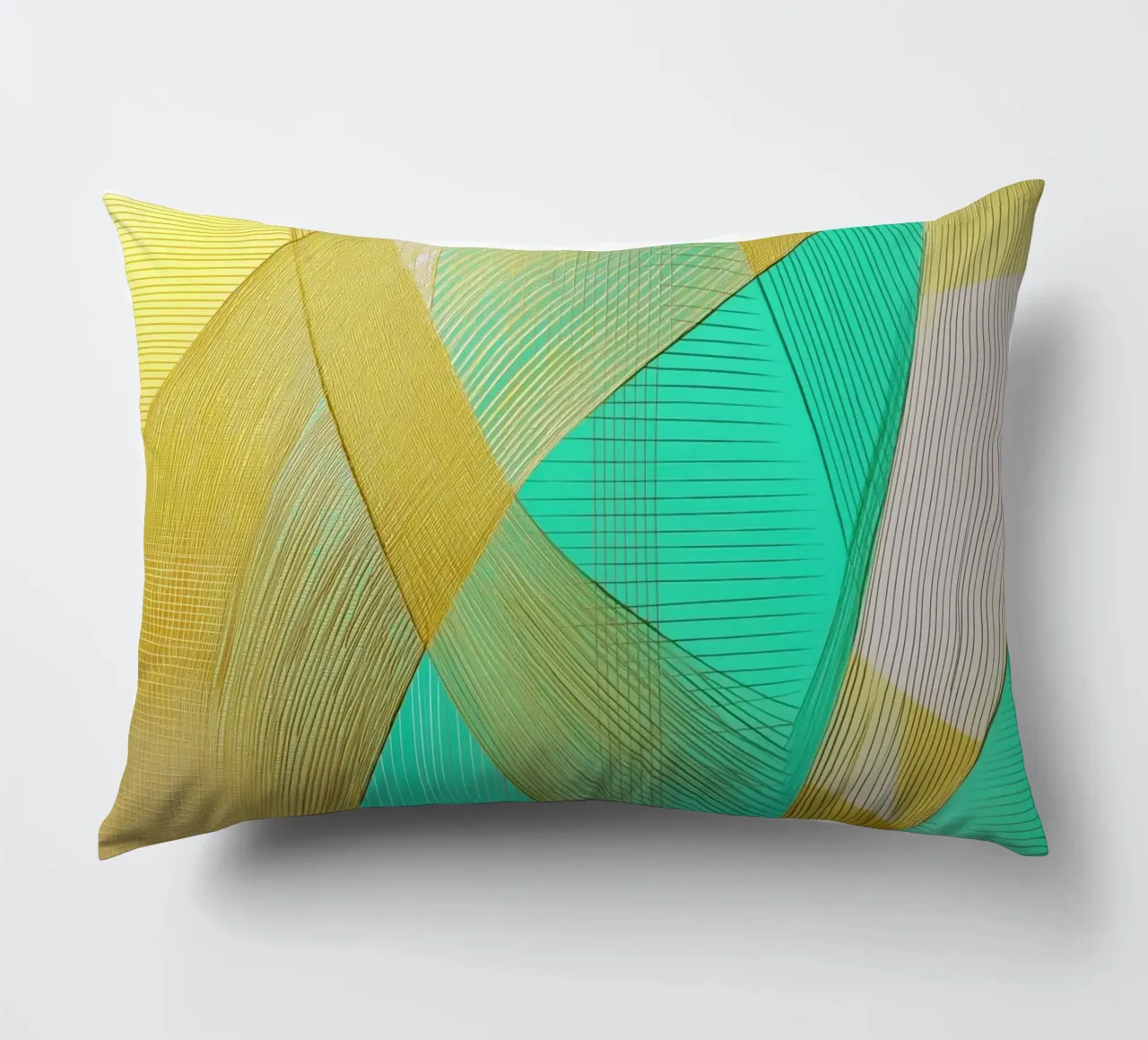 Abstract with gold decorative cushion by Imagine