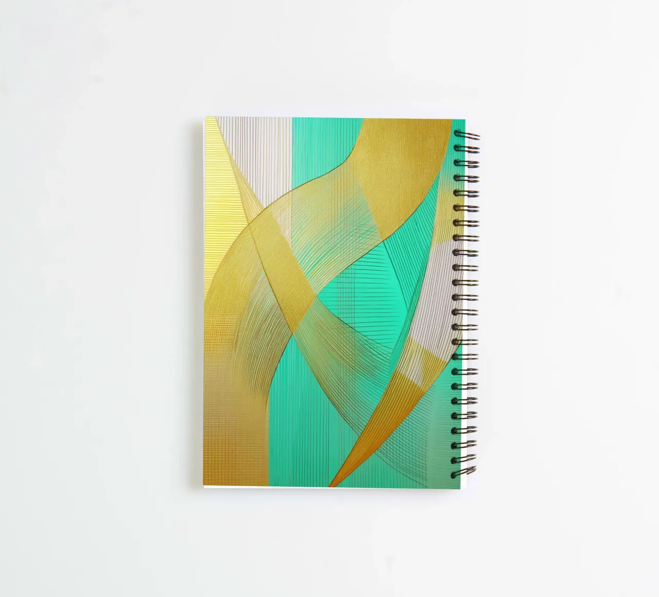 Abstract with gold spiral notebook by Imagine