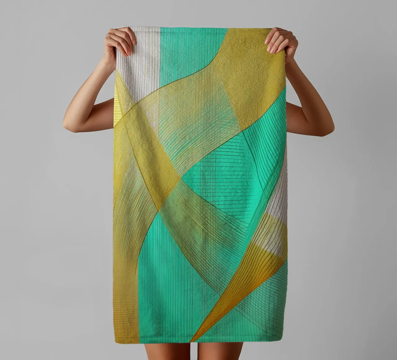 Abstract with gold towel by Imagine