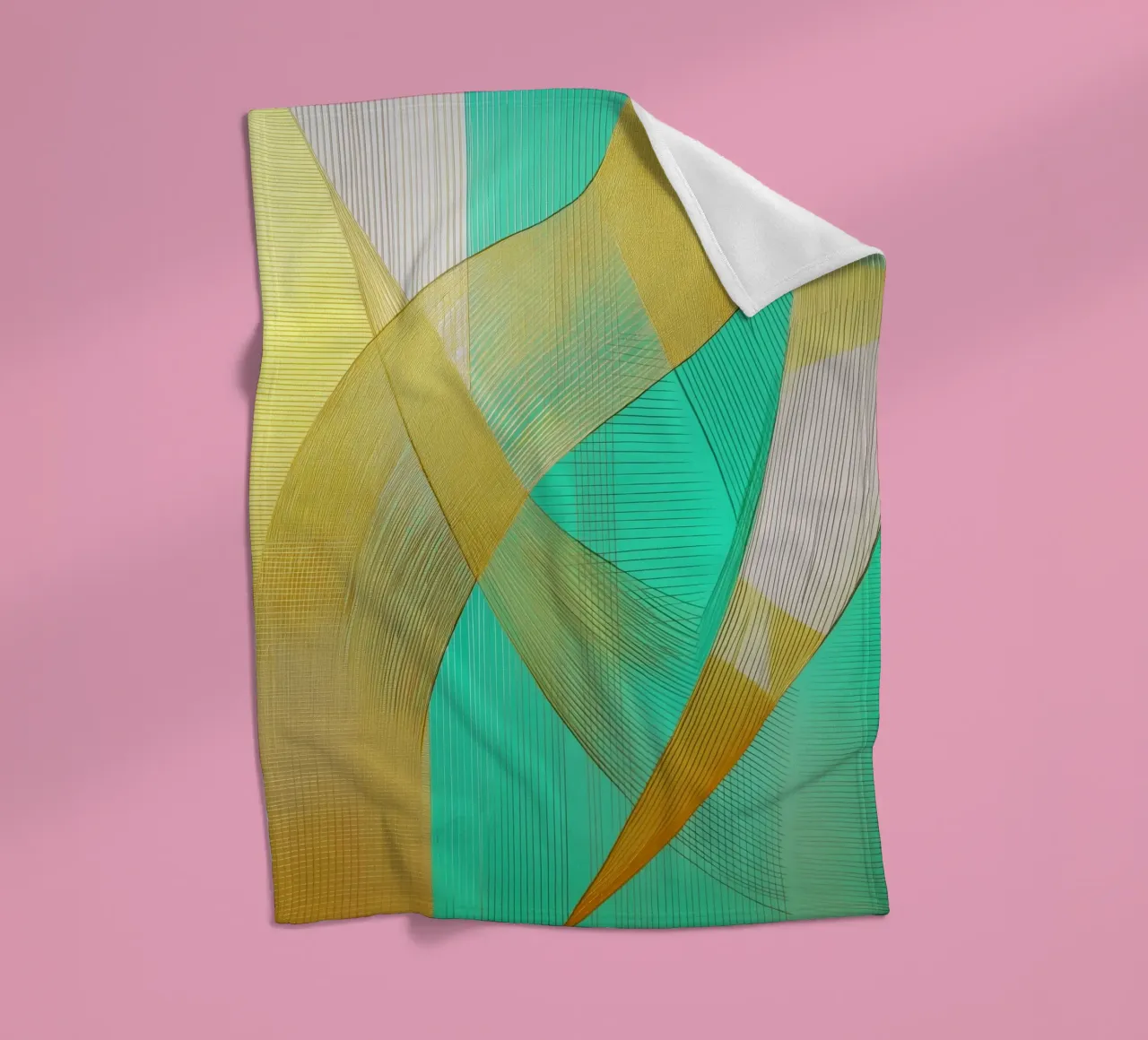 Abstract met goud fleecedeken van Imagine