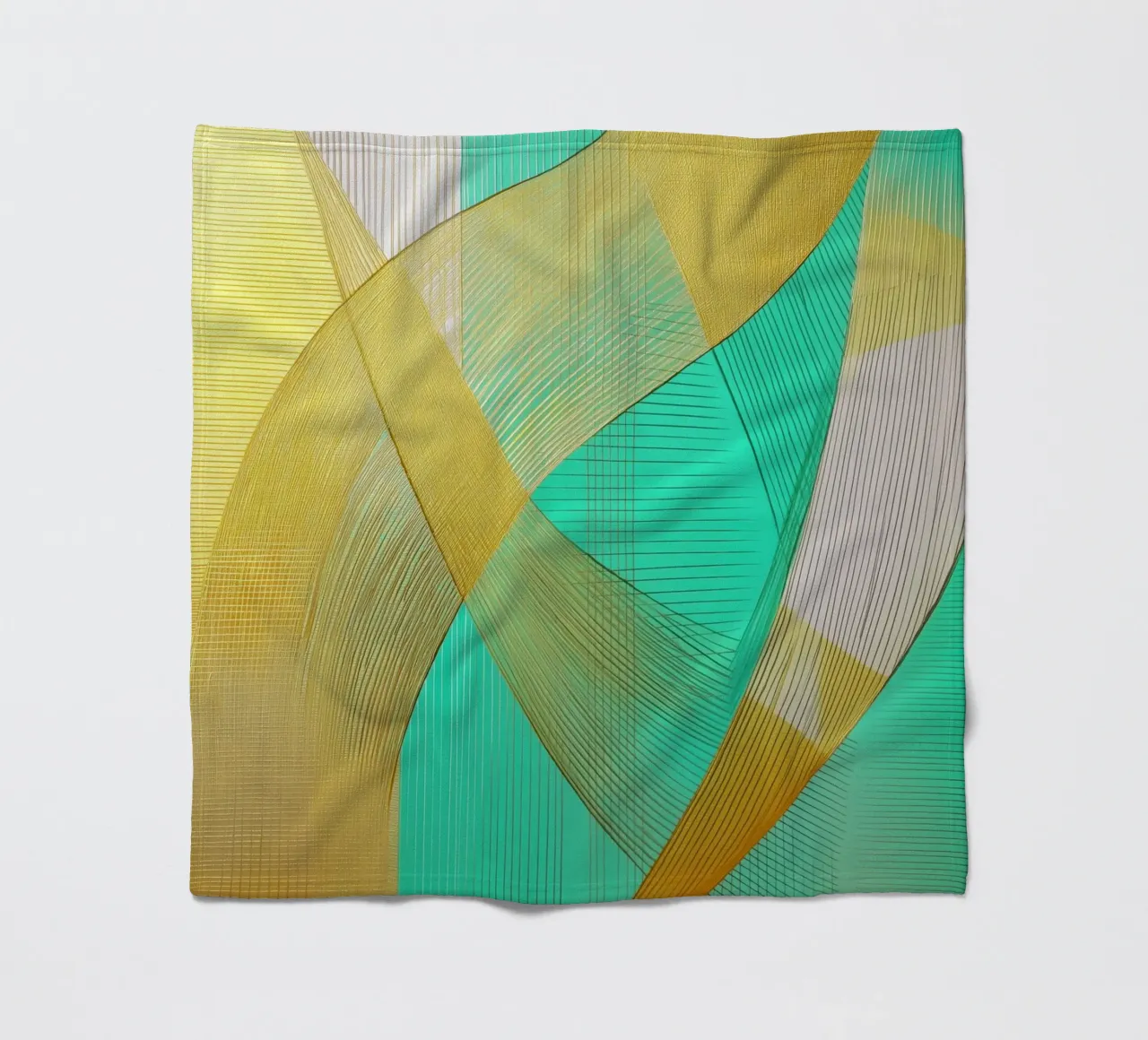 Abstract met goud fleecedeken van Imagine