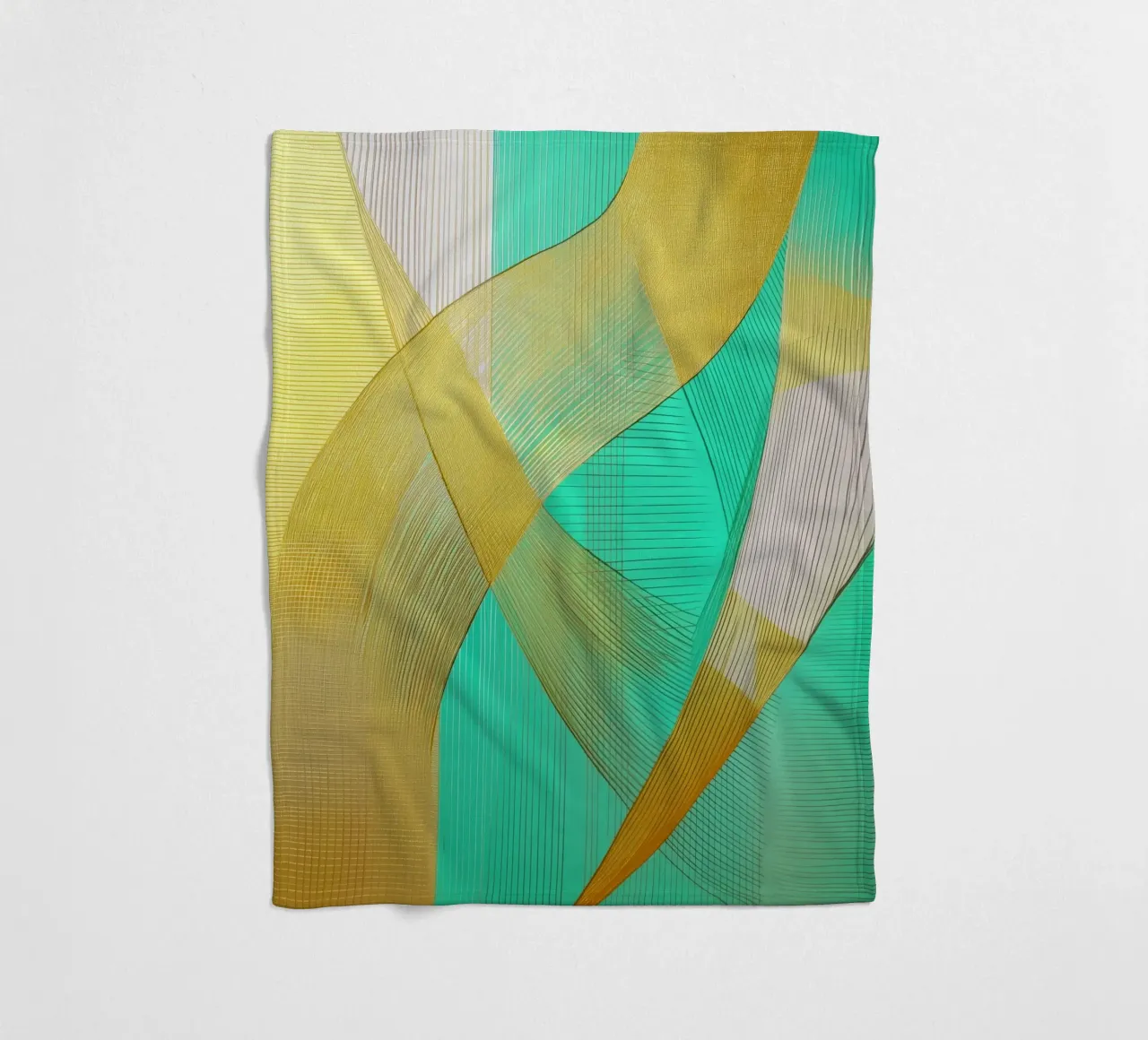Abstract met goud fleecedeken van Imagine