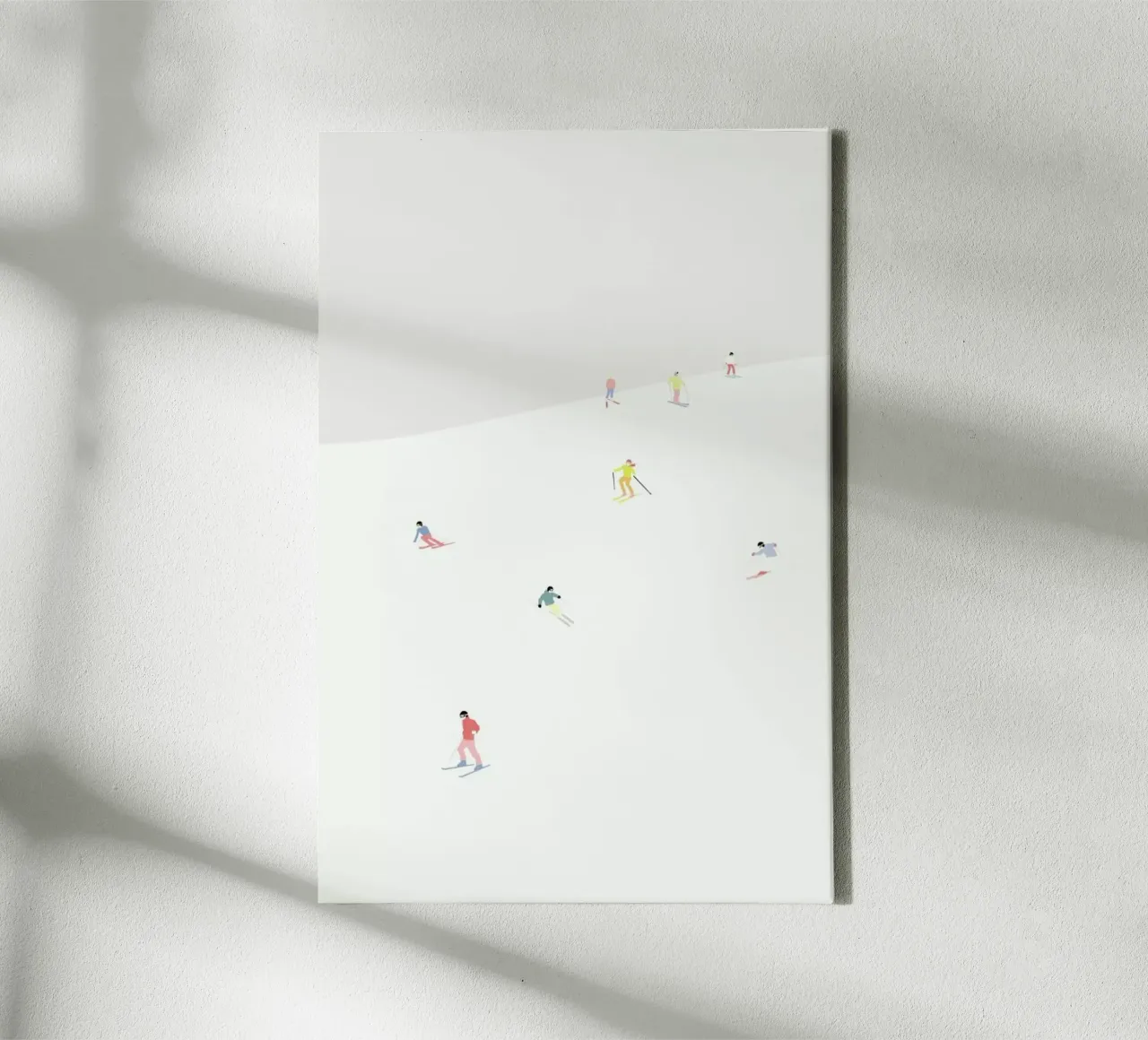 Skibakken canvas met Baklijst van Swen Swensøn