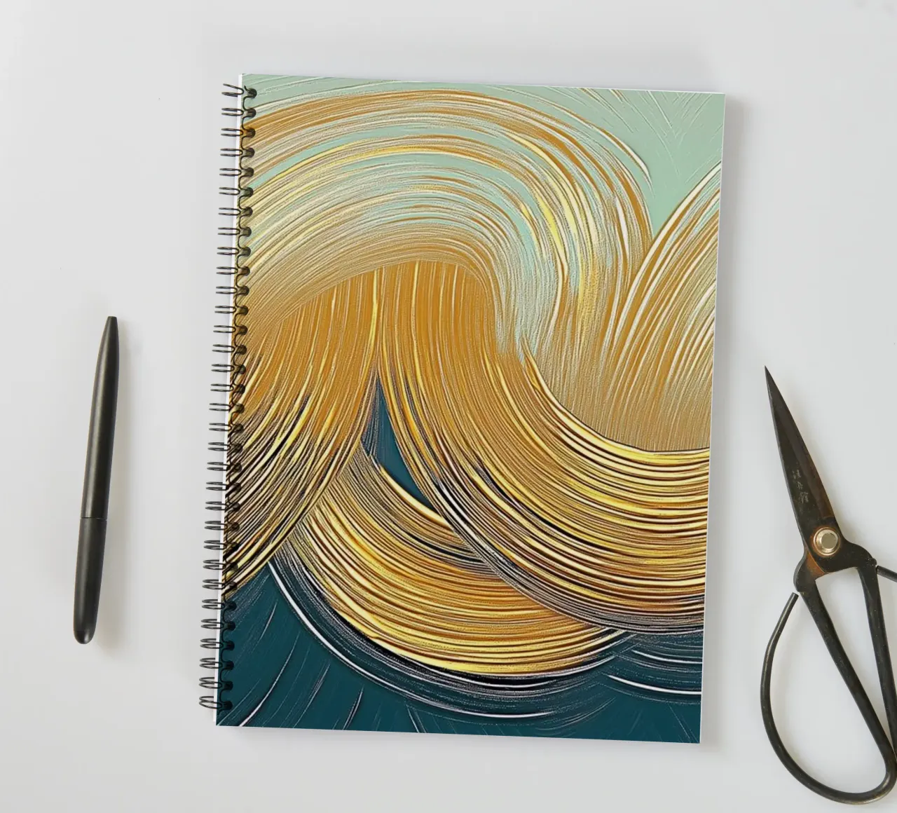 Abstraktes Gold Ringbuch von Imagine