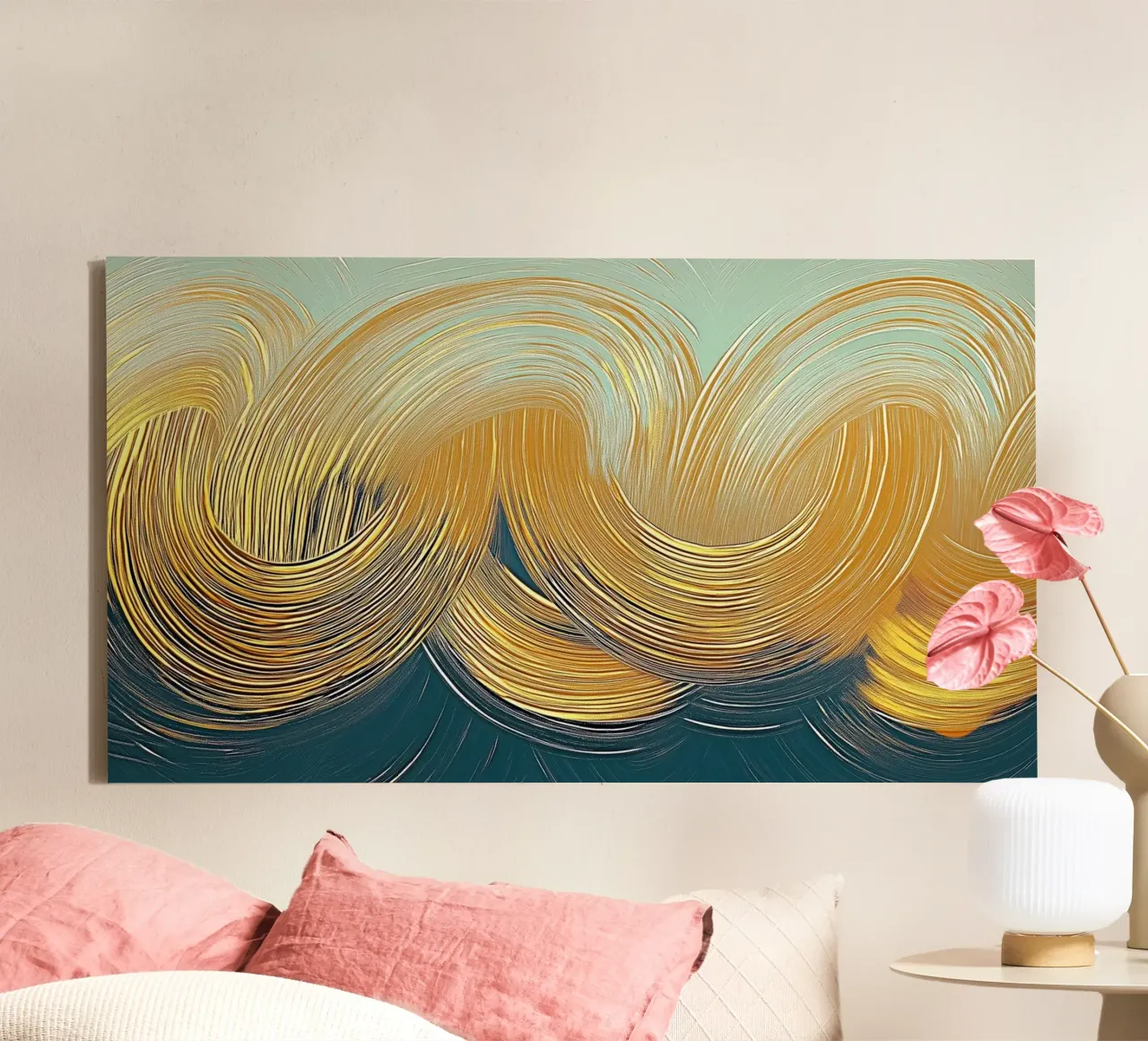 Abstract gold canvas by Imagine