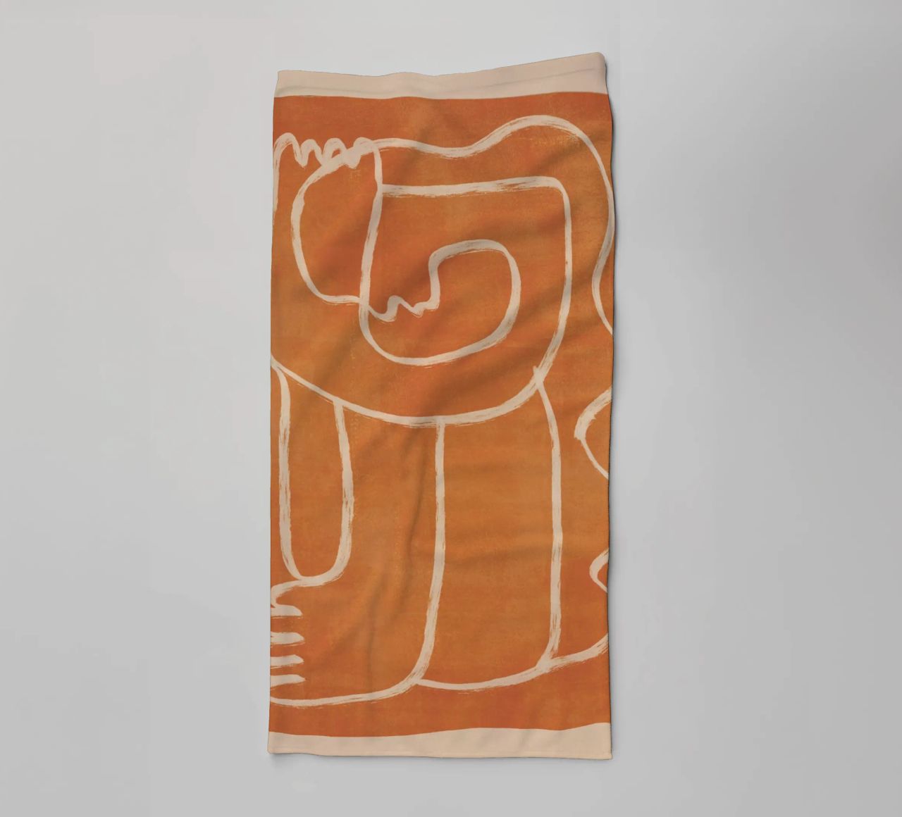 Abstract line art Figure 2 towel by ThingDesign