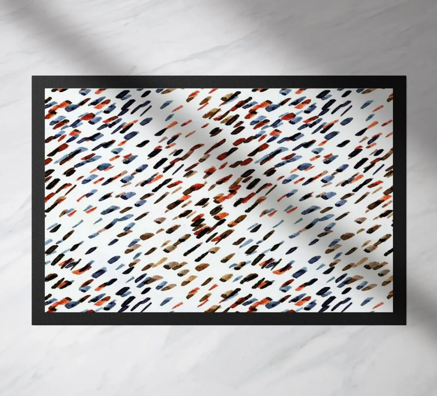 Colourful Rain doormat by Niina Pechkovskaya