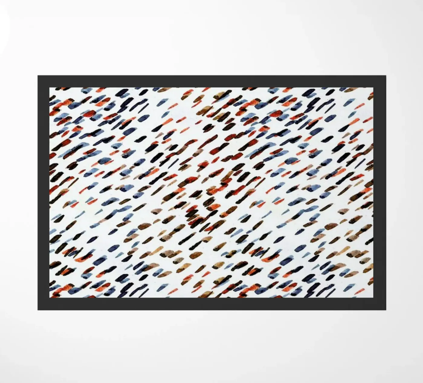 Colourful Rain doormat by Niina Pechkovskaya