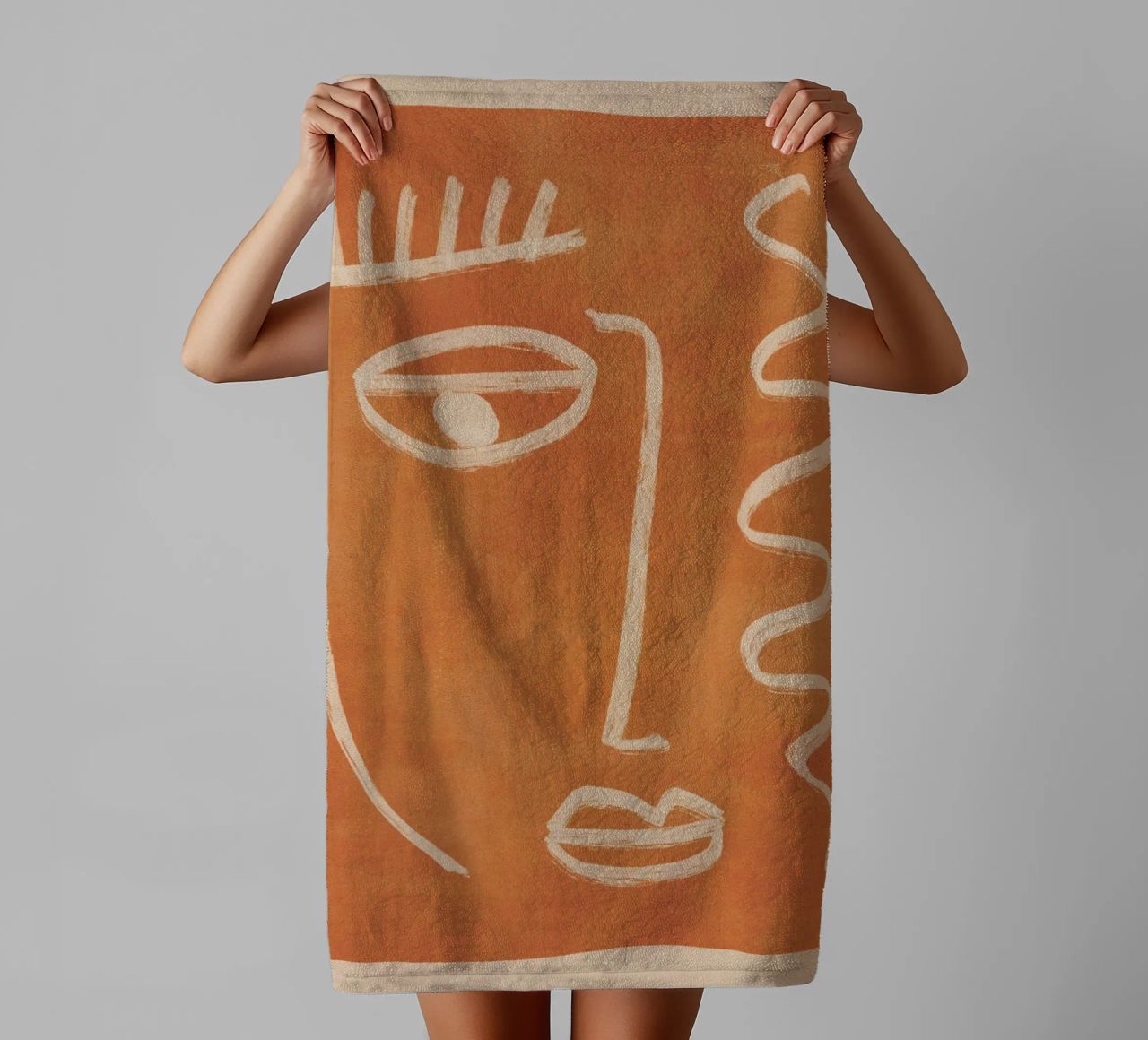 Abstract Face 26 towel by ThingDesign