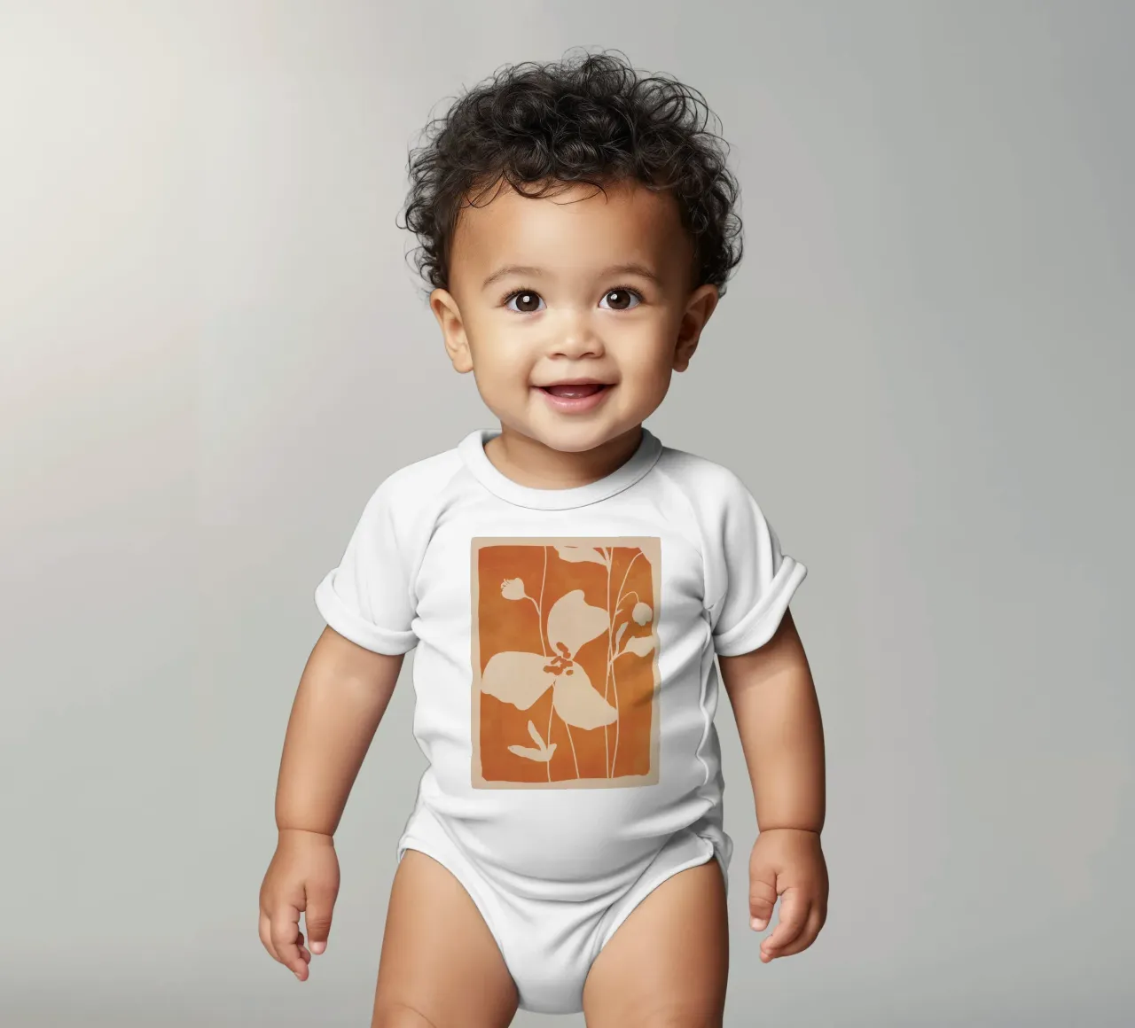 Fiori astratti minimali 4 body neonato maniche corte da ThingDesign