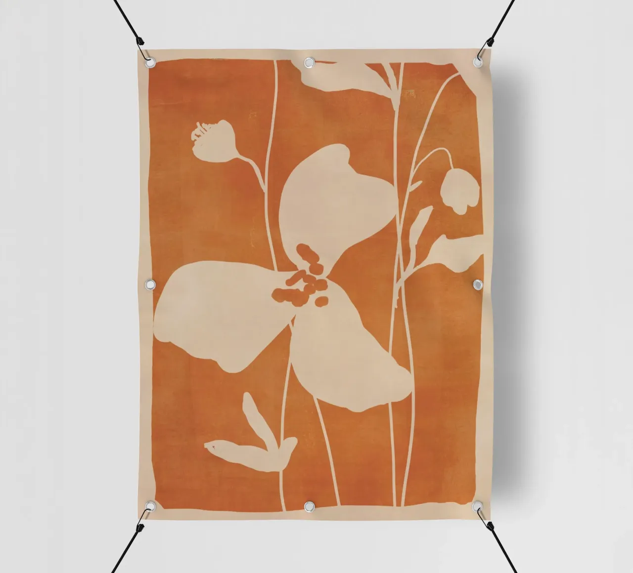 Fiori astratti minimali 4 telo in pvc da ThingDesign