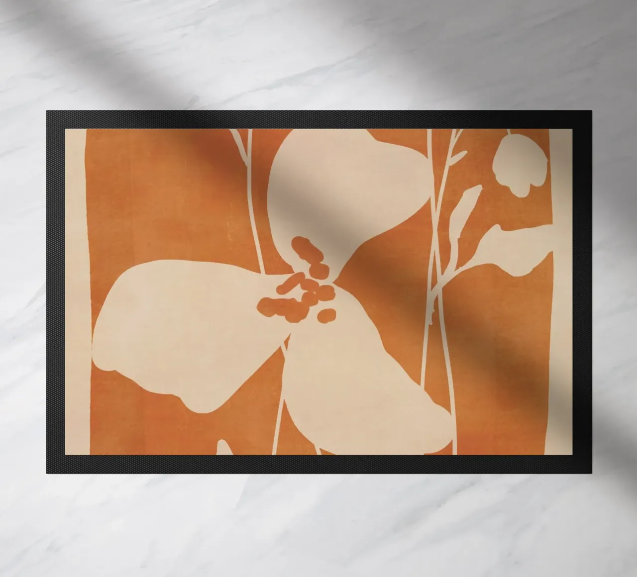 Fiori astratti minimali 4 zerbino da ThingDesign