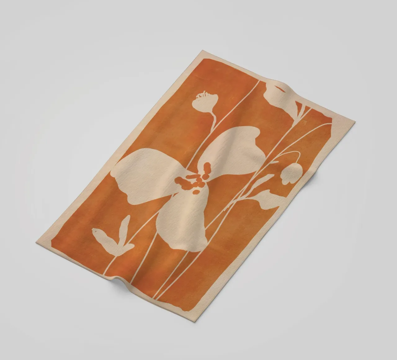 Fiori astratti minimali 4 telo mare da ThingDesign