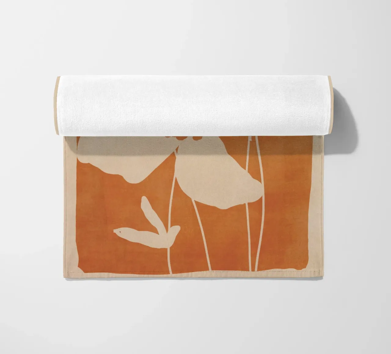 Fiori astratti minimali 4 telo mare da ThingDesign
