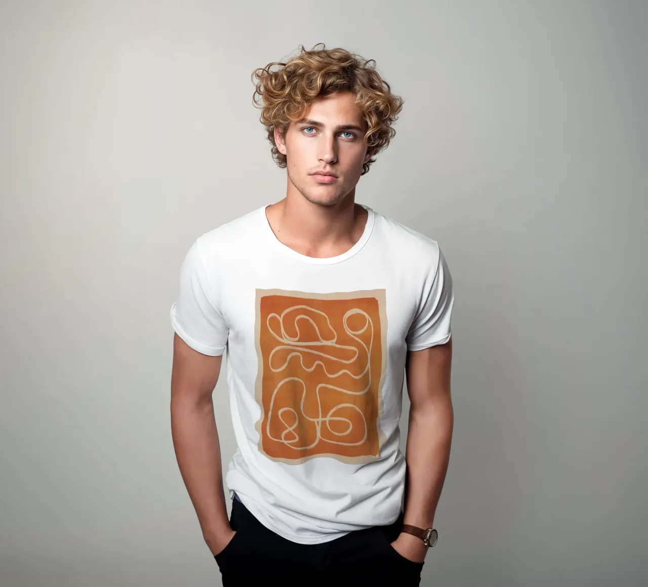 Dessin au trait abstrait 53 t-shirt de ThingDesign