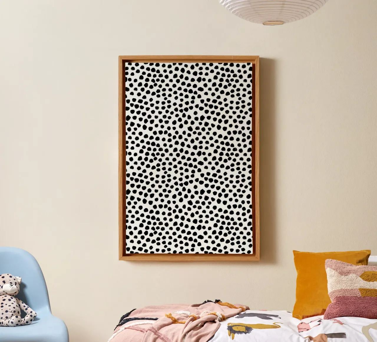 Small Dots tela con Cornice a cassetta da Niina Pechkovskaya