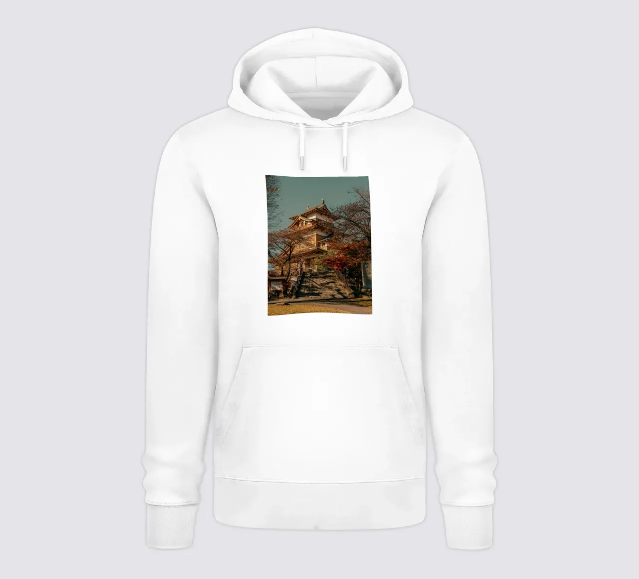 Castello giapponese in autunno felpa con cappuccio da Marcel Bisig
