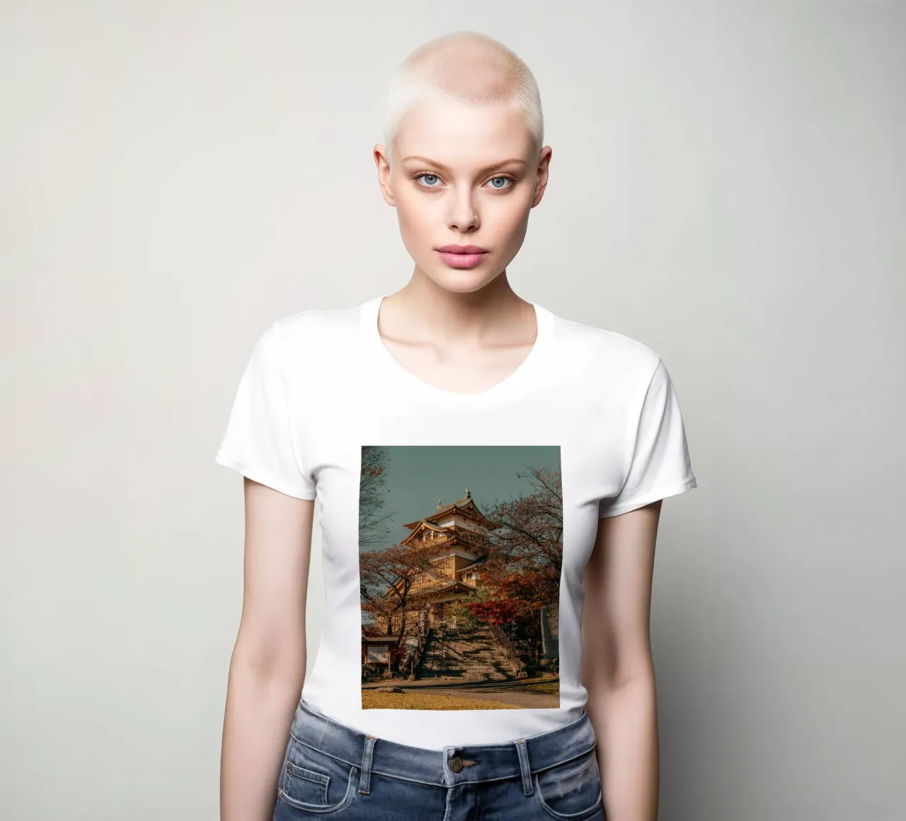 Japanisches Schloss im Herbst Frauen T-Shirt von Marcel Bisig