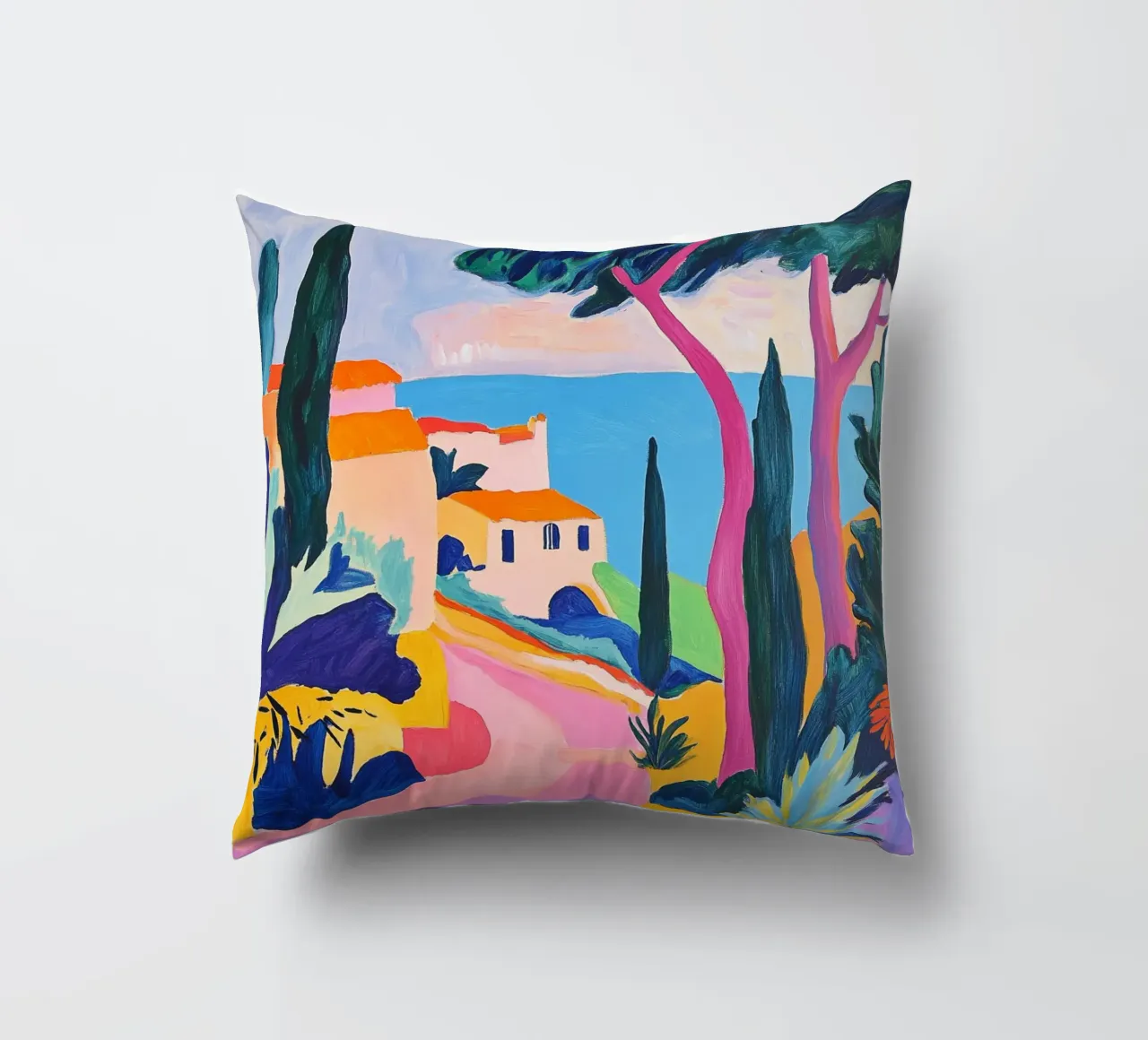 Paesaggio di Collioure cuscino da studiofox