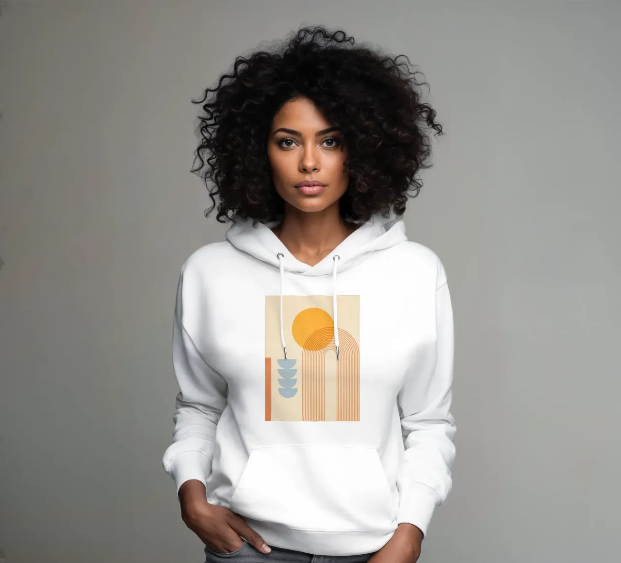 forme geometriche minimali 158 felpa con cappuccio da Gaite
