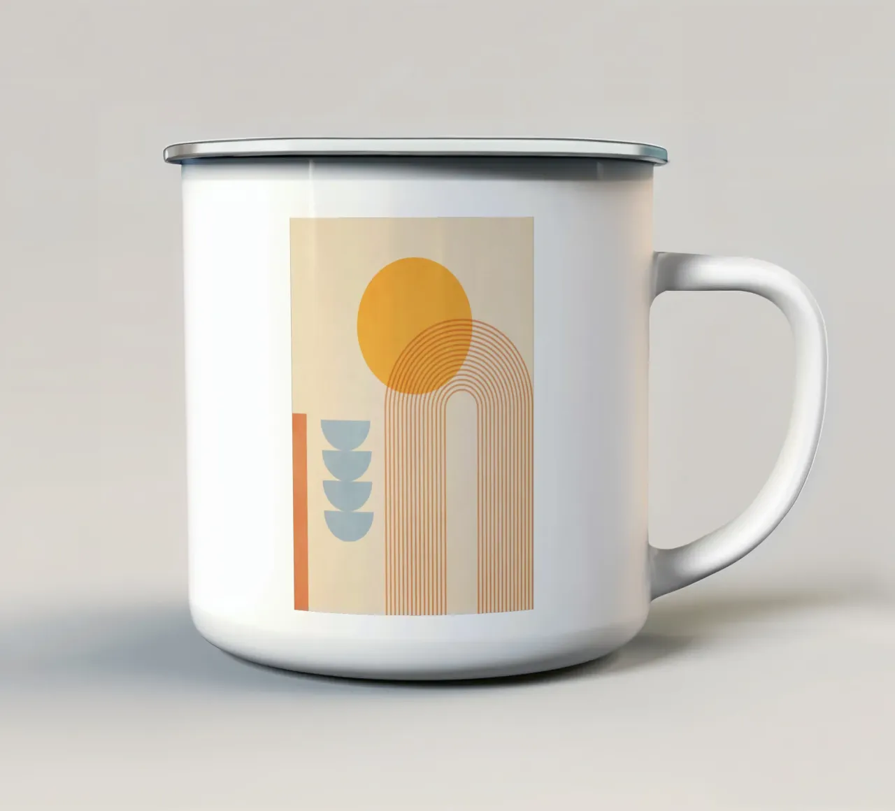 forme geometriche minimali 158 tazza in smalto da Gaite