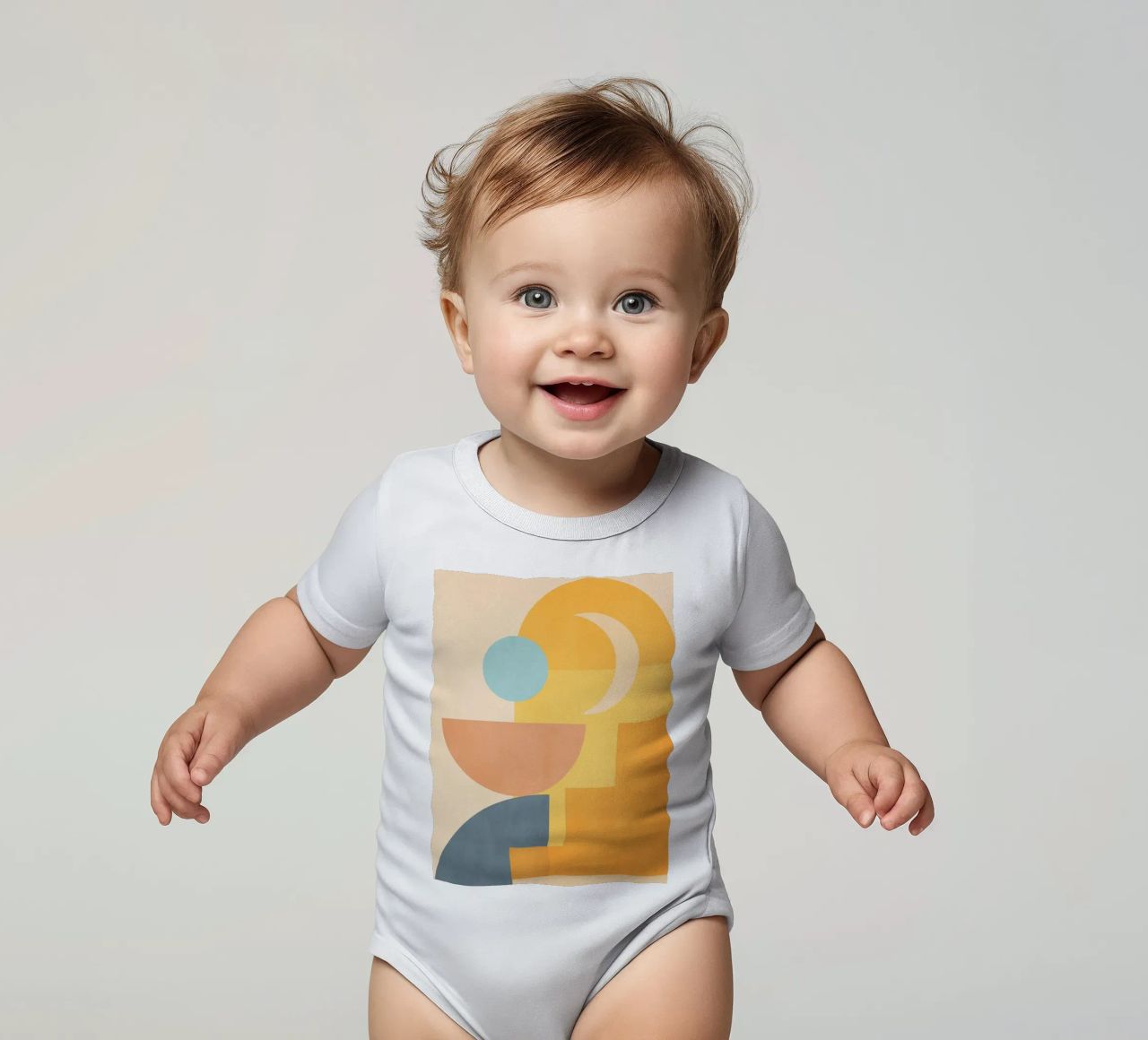 forme geometriche minime 157 body neonato maniche corte da Gaite