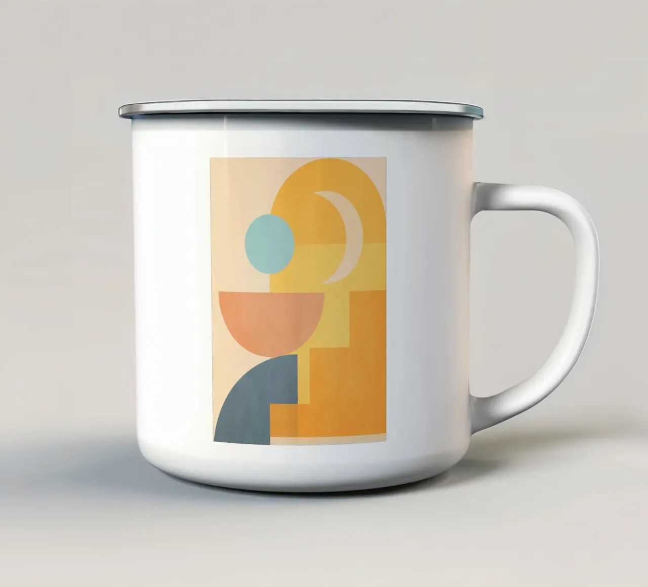minimal geometric shapes 157 enamel mug by Gaite