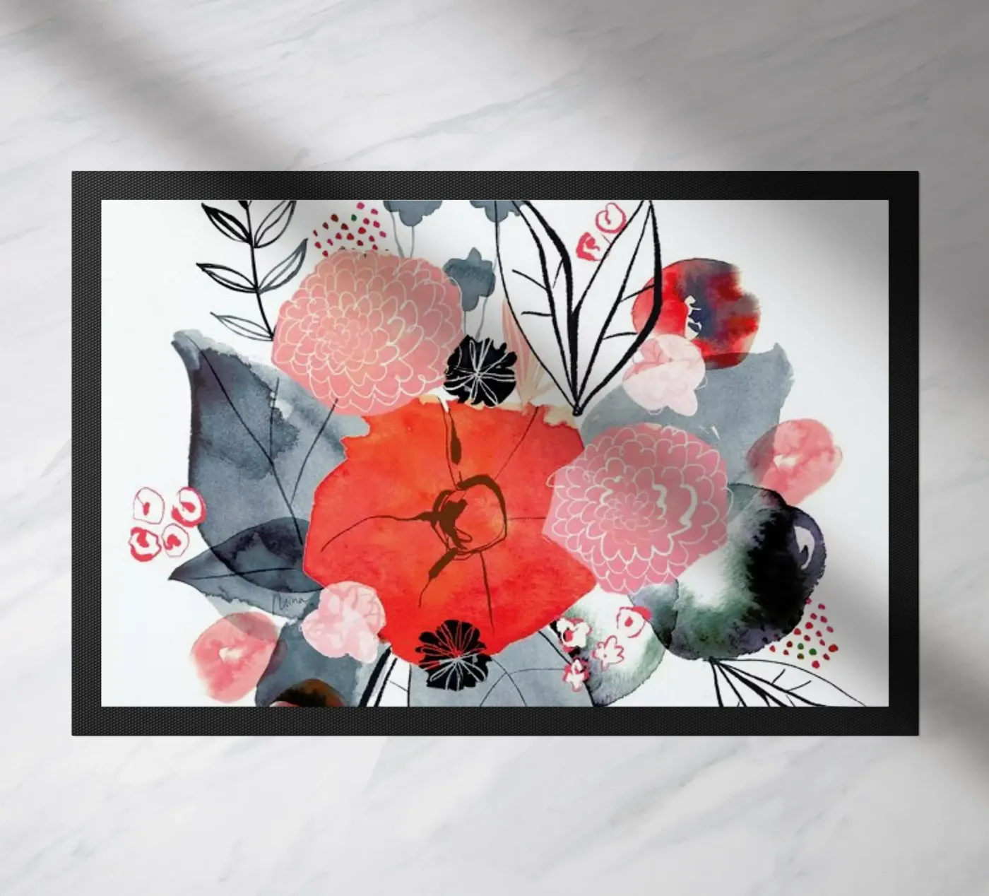 Flowers deurmat van Niina Pechkovskaya