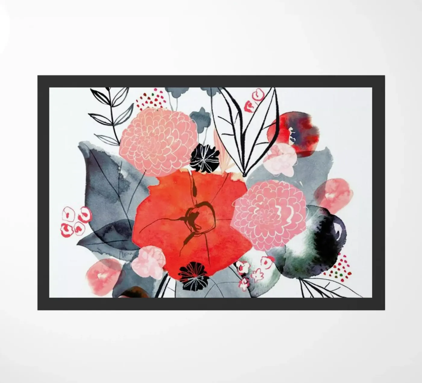Flowers deurmat van Niina Pechkovskaya