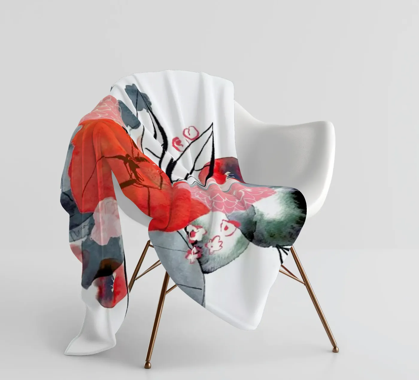 Flowers fleece blanket by Niina Pechkovskaya