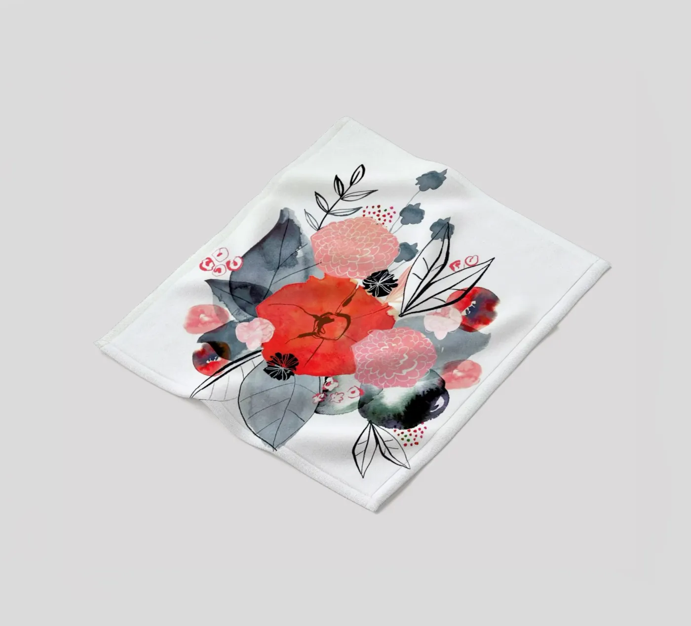 Flowers fleecedeken van Niina Pechkovskaya