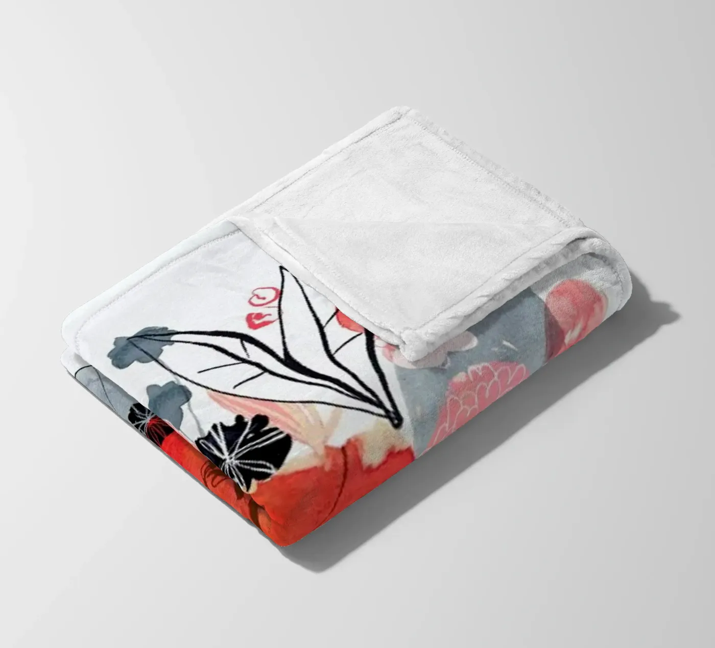 Flowers fleece blanket by Niina Pechkovskaya