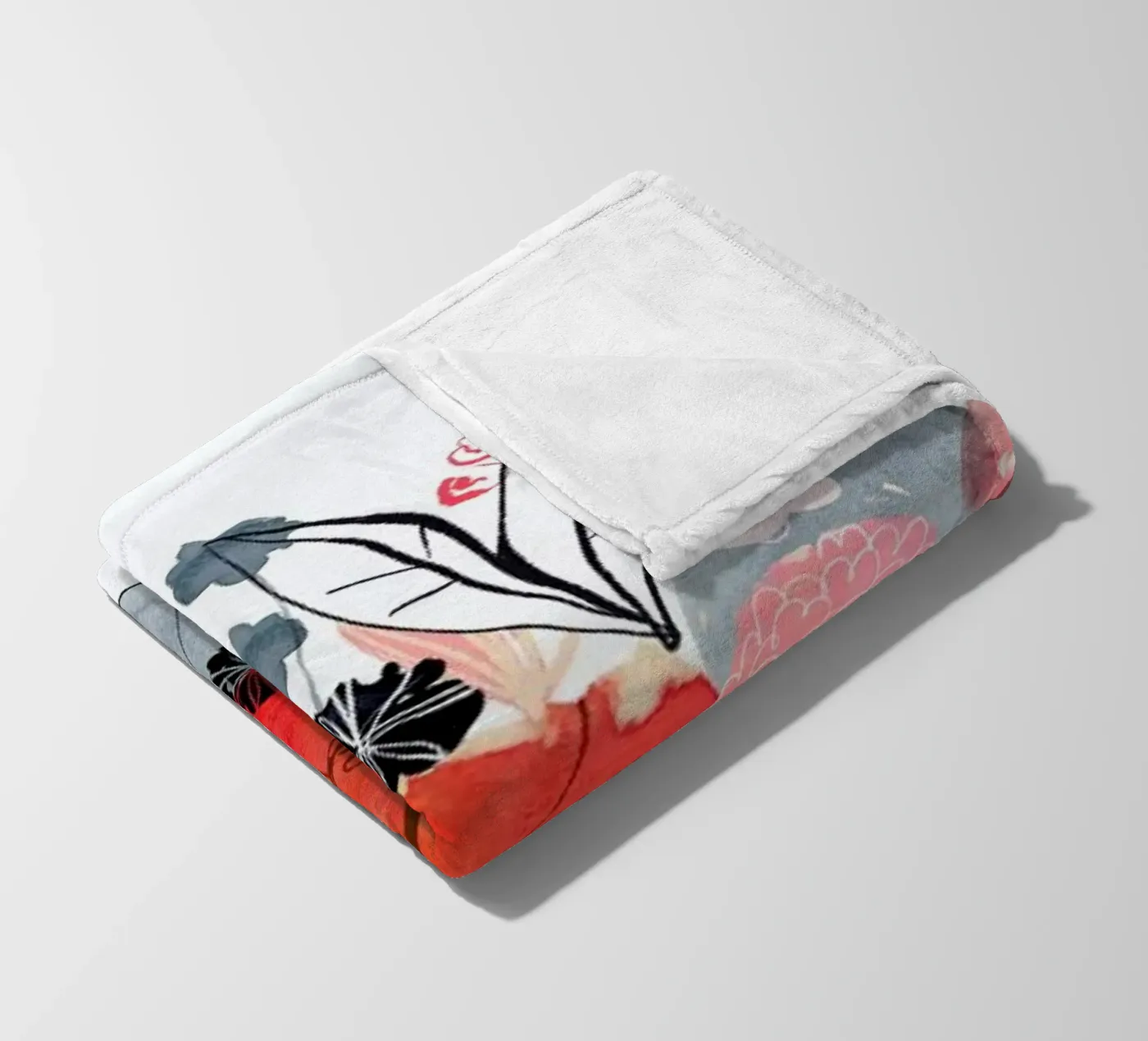 Flowers fleece blanket by Niina Pechkovskaya