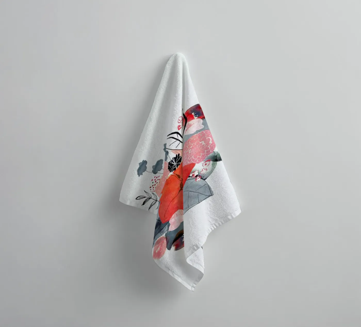 Flowers towel by Niina Pechkovskaya