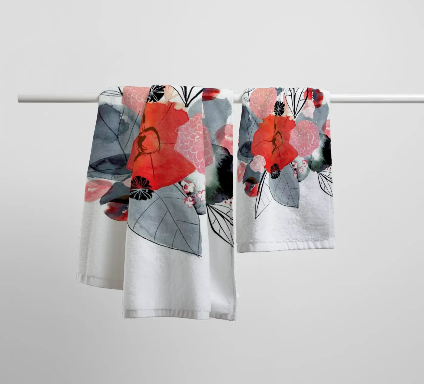 Flowers towel by Niina Pechkovskaya