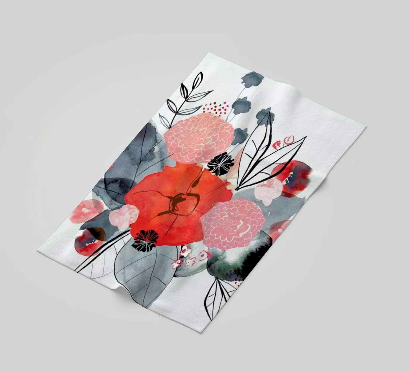 Flowers strandhanddoek van Niina Pechkovskaya