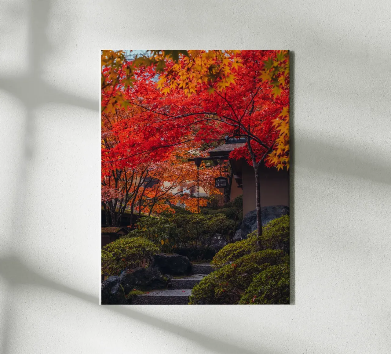 Giardino giapponese in autunno tela con Cornice a cassetta da Marcel Bisig