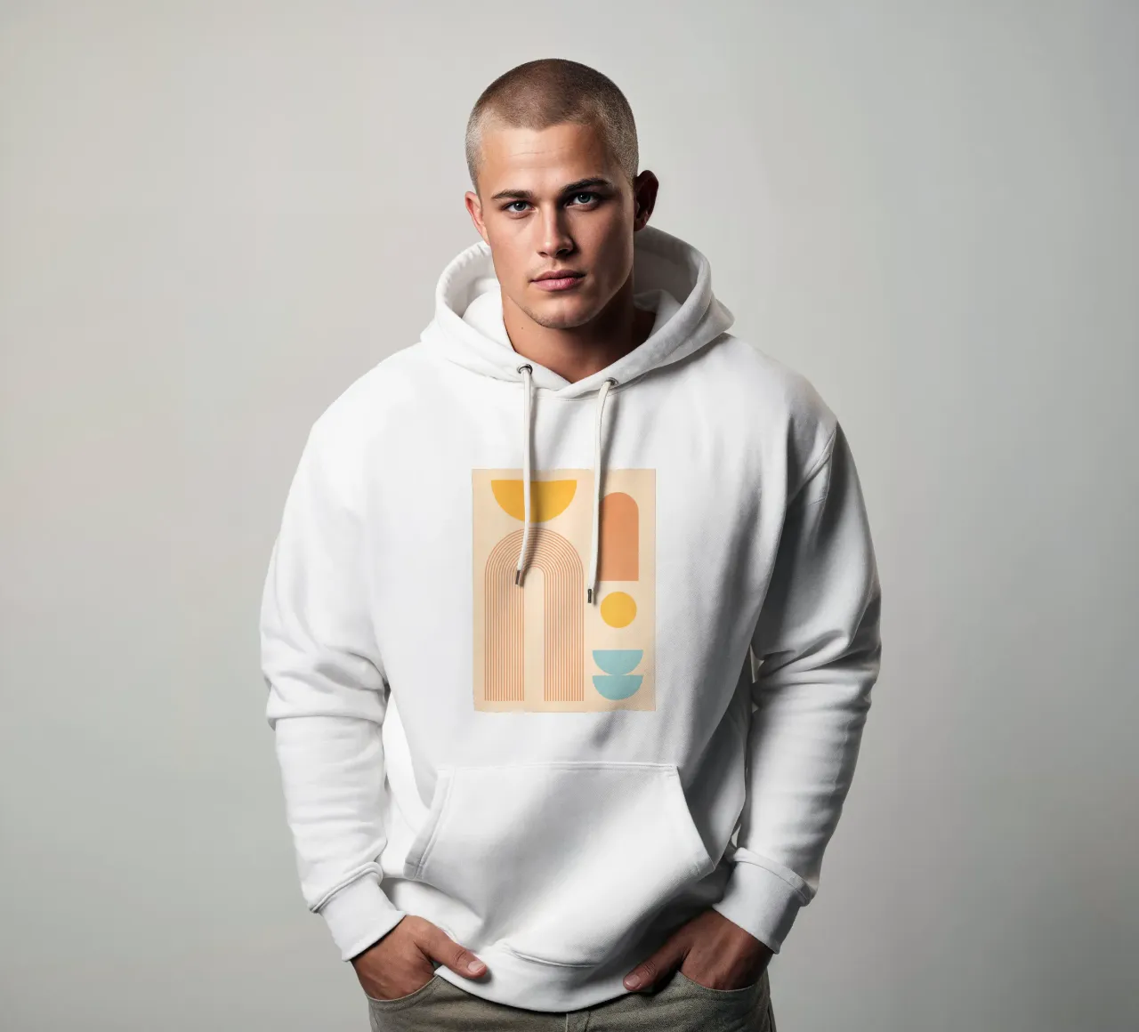 forme geometriche minime 157a felpa con cappuccio da Gaite