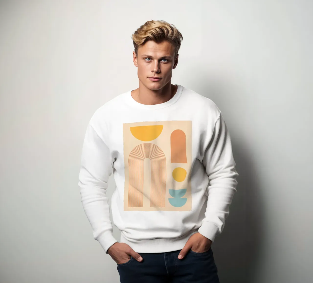 Formes géométriques minimales 157a sweat de Gaite