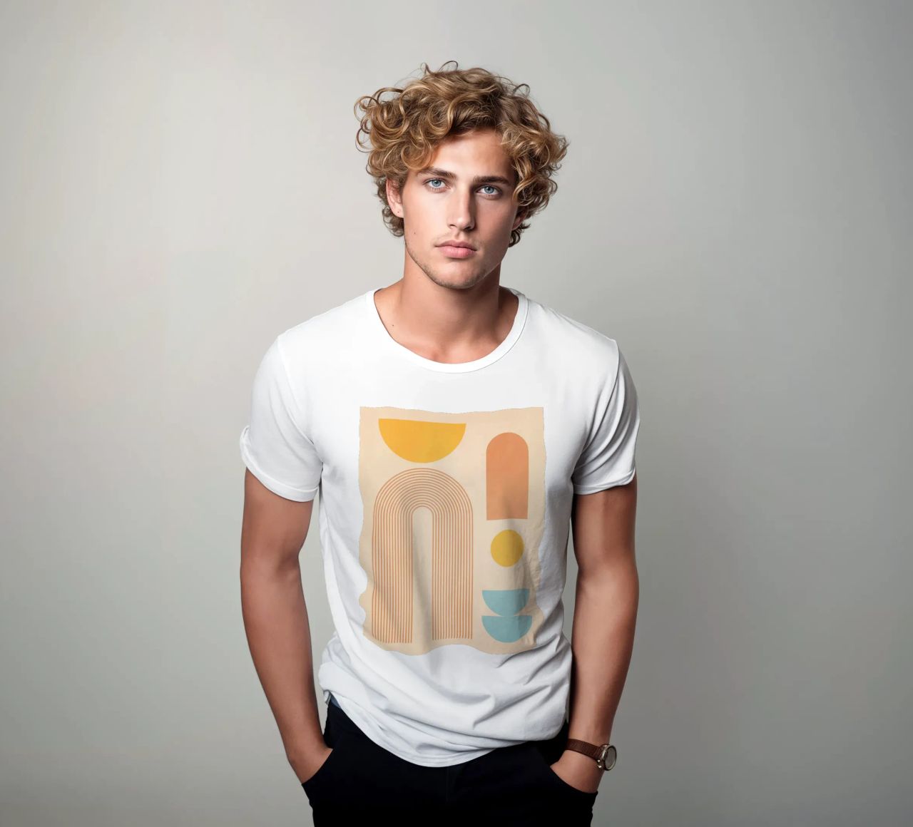 forme geometriche minime 157a t-shirt da Gaite