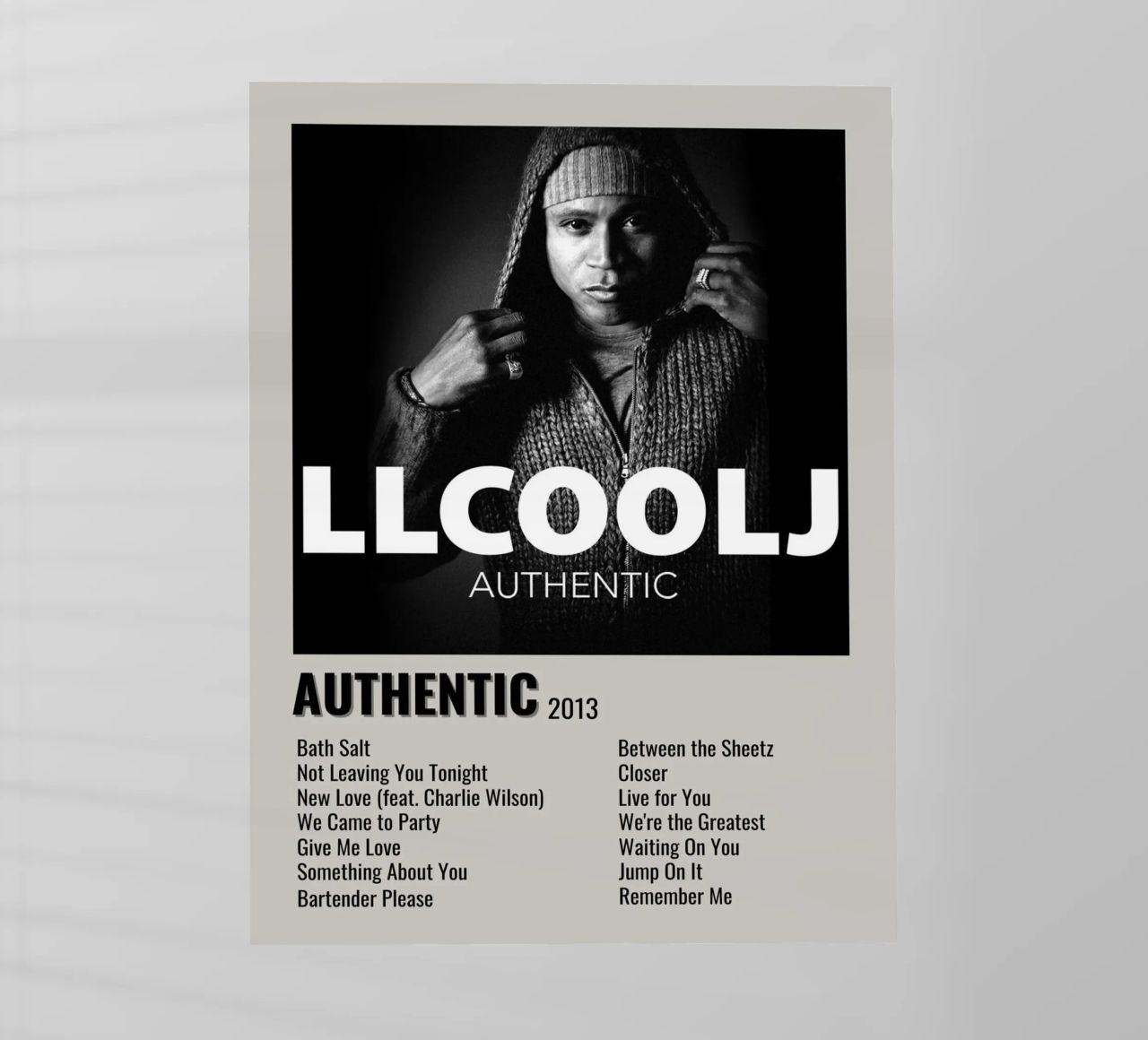 LLCOOLJ AUTHENTIC 2013 lámina retroiluminada de SoundStudio