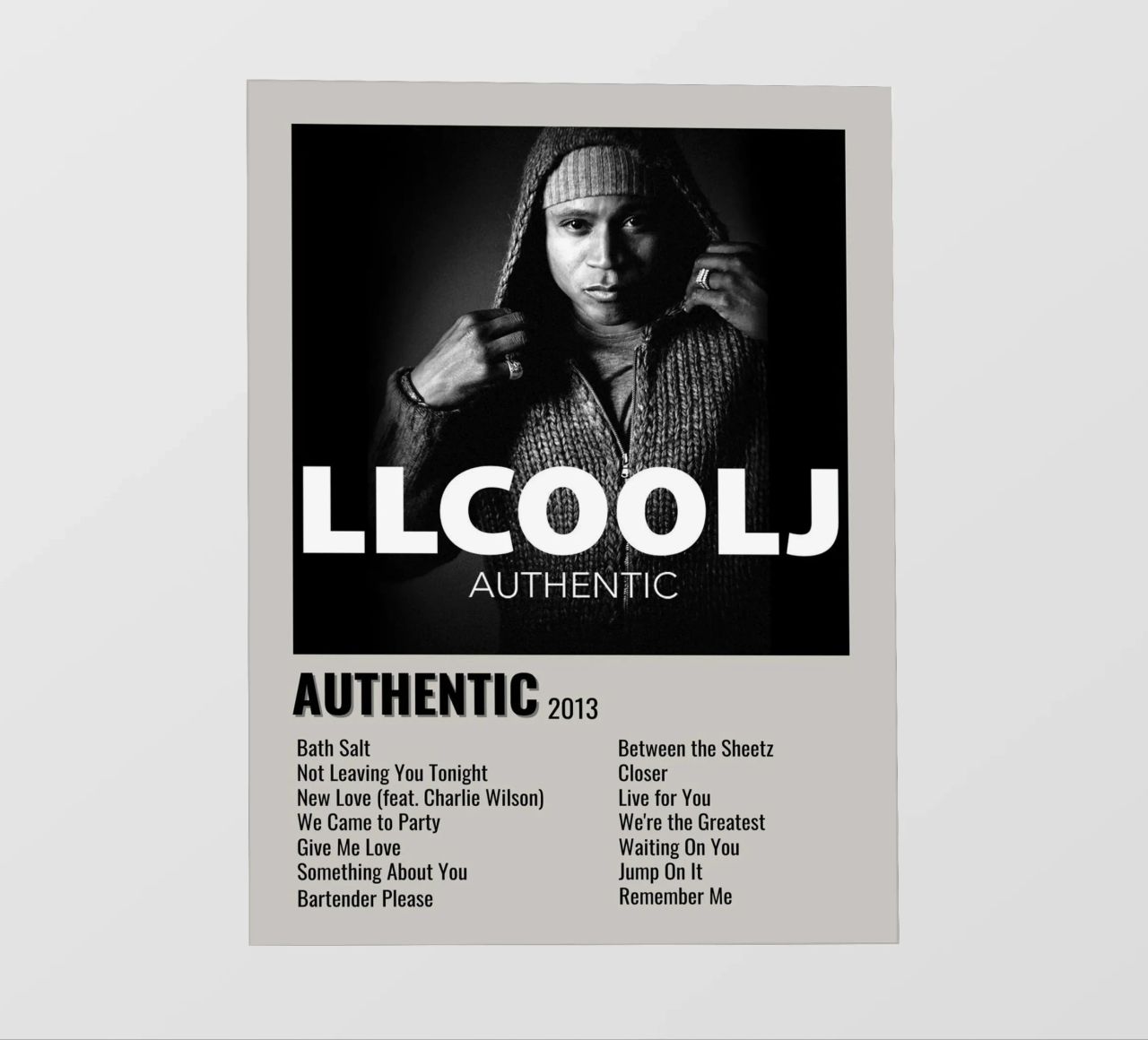 LLCOOLJ AUTHENTIC 2013 lámina retroiluminada de SoundStudio